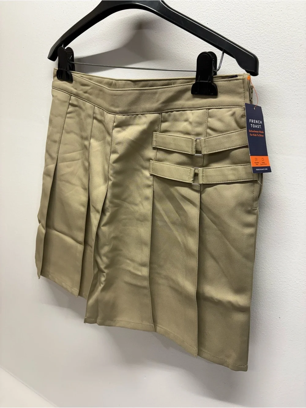Pleated Khaki school uniform Shorts-Skirt Girls size 14 1/2 Plus
